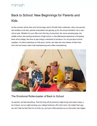 Back to School_ New Beginnings for Parents and Kids