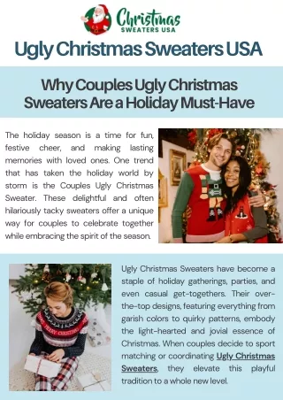 Why Couples Ugly Christmas Sweaters Are a Holiday Must-Have