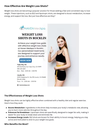 How Effective Are Weight Loss Shots in Rocklin (1)