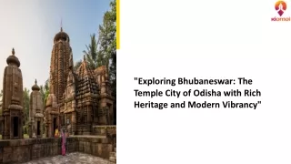 Modern Bhubaneswar: A Blend of Tradition and Progress