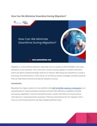 How Can We Minimize Downtime During Migration_