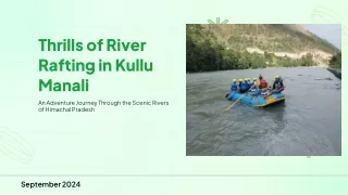 Experience the Thrills of White Water Rafting in Kullu Manali