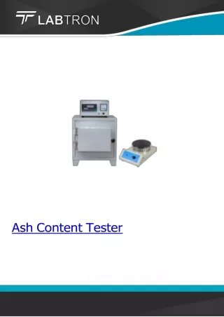 Ash Content Tester 1200 ℃