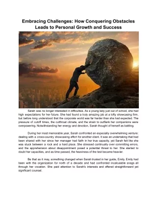 Embracing Challenges_ How Conquering Obstacles Leads to Personal Growth and Success