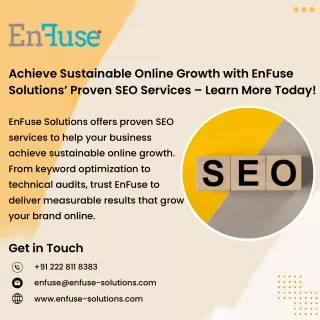 Achieve Sustainable Online Growth with EnFuse Solutions’ Proven SEO Services