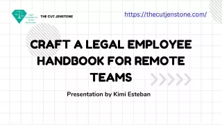 Craft a Legal Employee Handbook for Remote Teams