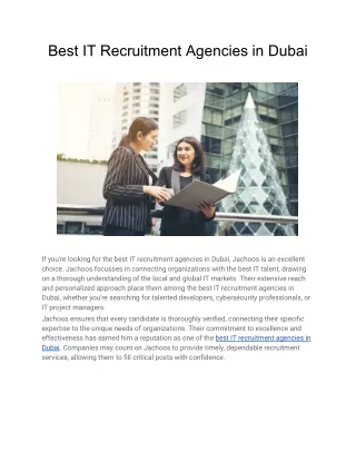 Best IT Recruitment Agencies in Dubai