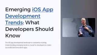 Emerging iOS App Development Trends: What Developers Should Know