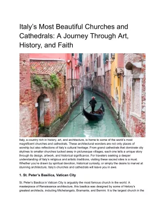 Venice honeymoon package