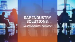 SAP Industry Solutions for Different Industries