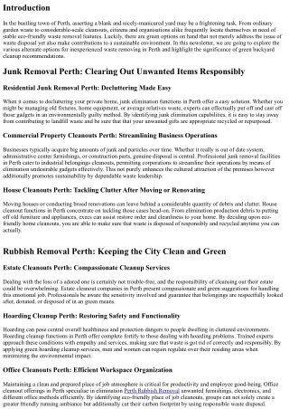 Green Waste Removal in Perth: Eco-Friendly Yard Cleanup Solutions