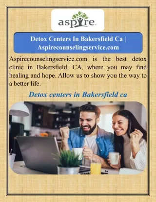 Detox Centers In Bakersfield Ca   Aspirecounselingservice.com