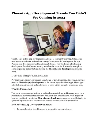 Phoenix App Development Trends You Didn’t See Coming in 2024