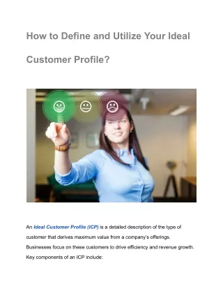 How to Define and Utilize Your Ideal Customer Profile