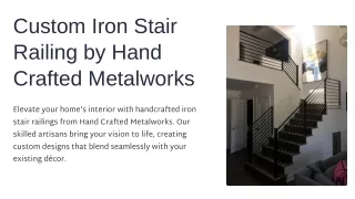 Elegant Custom Iron Stair Railing Design & Installation