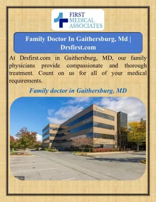 Family Doctor In Gaithersburg, Md   Drsfirst.com