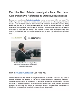 Find the Best Private Investigator Near Me_ Your Comprehensive Reference to Detective Businesses