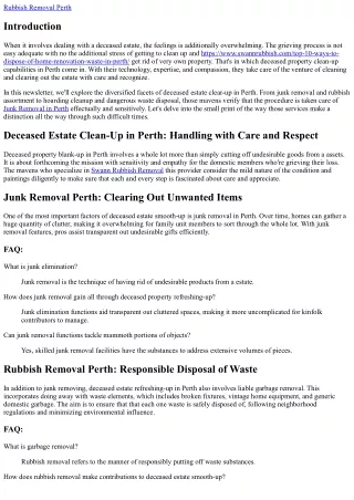 Deceased Estate Clean-Up in Perth: Handling with Care and Respect