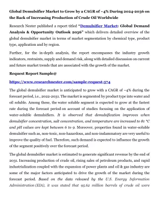 Demulsifier Market