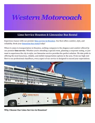 Limousine Bus Rental