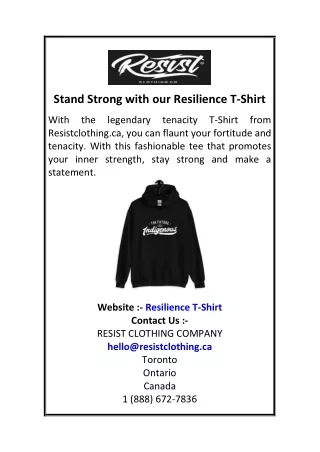 Stand Strong with our Resilience T-Shirt