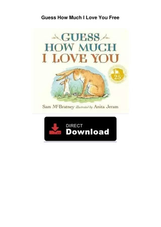 Guess How Much I Love You Online