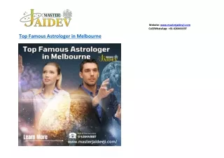 Top Famous Astrologer in Melbourne