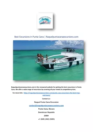 Best Excursions in Punta Cana | Raquelpuntacanaexcursions.com