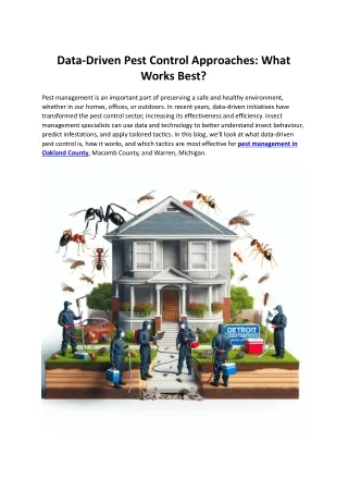 Innovative Pest Control: The Benefits of Data and Analytics