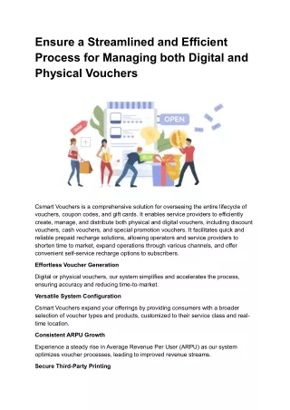 Ensure a Streamlined and Efficient Process for Managing both Digital and Physical Vouchers