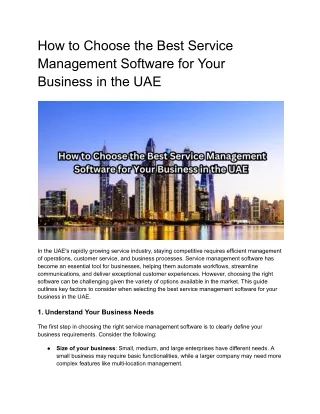 _Best Service Industries Management Software UAE