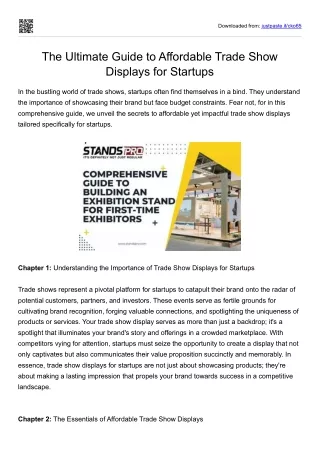 The Ultimate Guide to Affordable Trade Show Displays for Startups