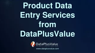 Optimize Your Business with Product Data Entry Services from DataPlusValue