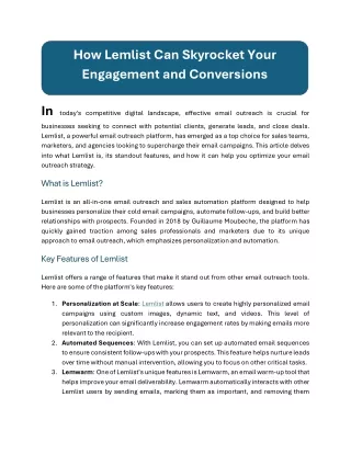 How Lemlist Can Skyrocket Your Engagement and Conversions