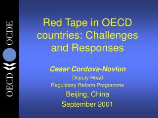 Red Tape in OECD countries: Challenges and Responses