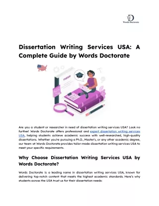 Dissertation Writing Services USA: A Complete Guide by Words Doctorate