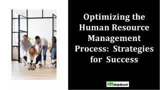 Human Resource Management Process