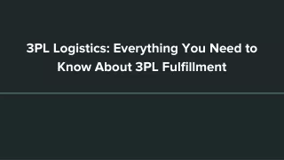 3PL Logistics