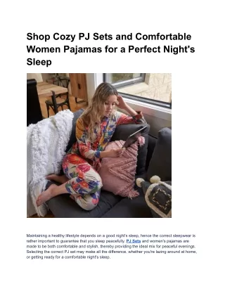 Shop Cozy PJ Sets and Comfortable Women Pajamas for a Perfect Night's Sleep