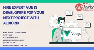 Hire Expert Vue JS Developers for Your Next Project with Albiorix