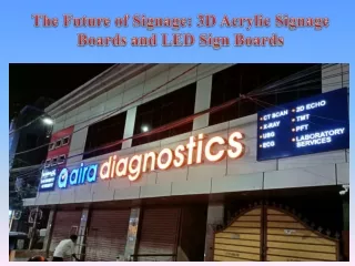 The Future of Signage 3D Acrylic Signage Boards and LED Sign Boards