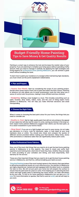 Budget-Friendly Home Painting Tips to Save Money & Get Quality Results