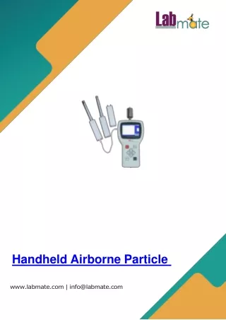 Handheld Airborne Particle Counter 10℃ to 35℃