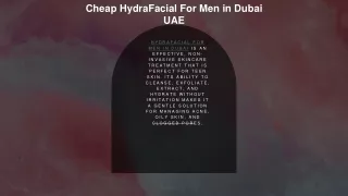 Hydrafacial For Men In Dubai