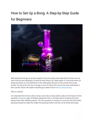 How to Set Up a Bong_ A Step-by-Step Guide for Beginners