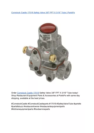Comstock Castle 17018 Safety Valve 3_8_ FPT X 3_16_ Tube _ PartsFe