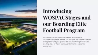 Elite Football WOSPAC program