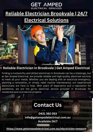 Reliable Electrician Brookvale  247 Electrical Solutions