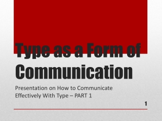 Type as a Form of Communication
