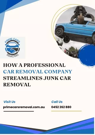 How a Professional Car Removal Company Streamlines Junk Car Removal